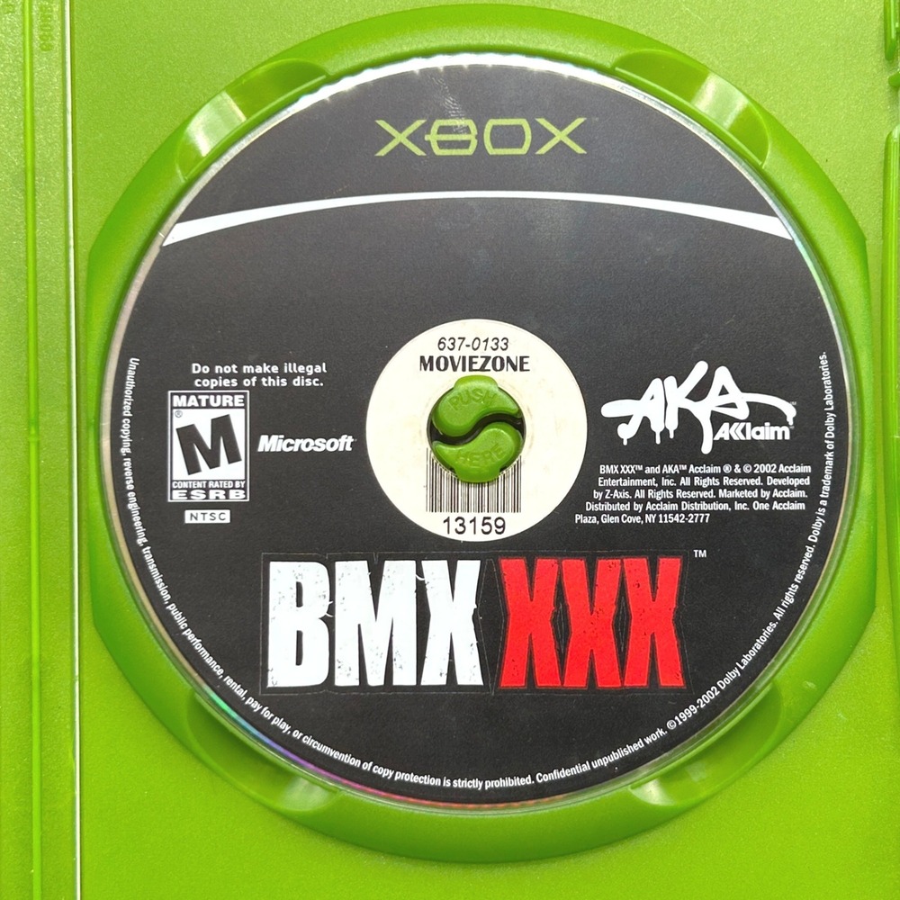 BMX‎ XXX Microsoft Xbox 2002 Acclaim Game Disc M Rated NTSC Replacement Case